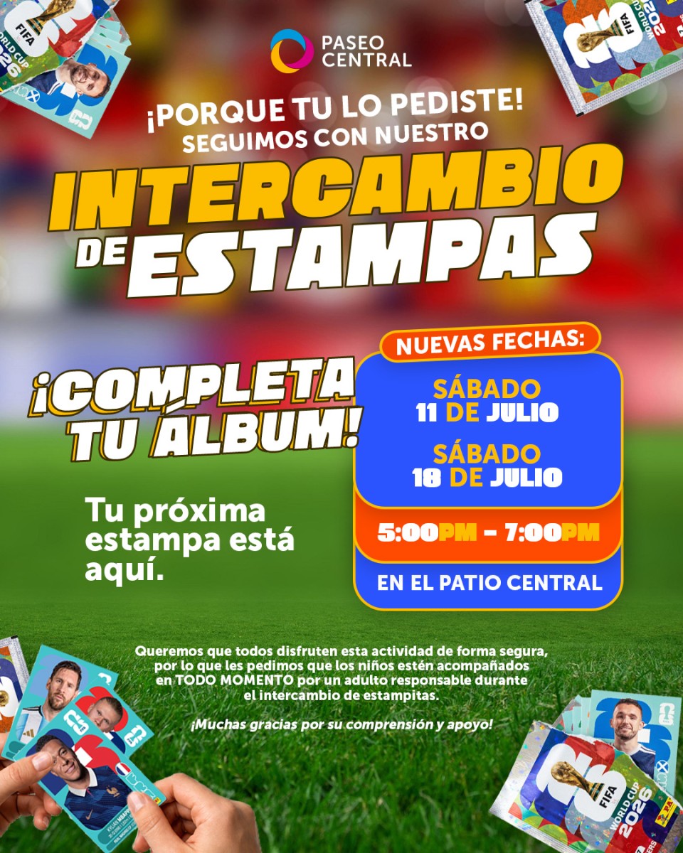 ÚLTIMAS FECHAS DE INTERCAMBIO DE ESTAMPAS